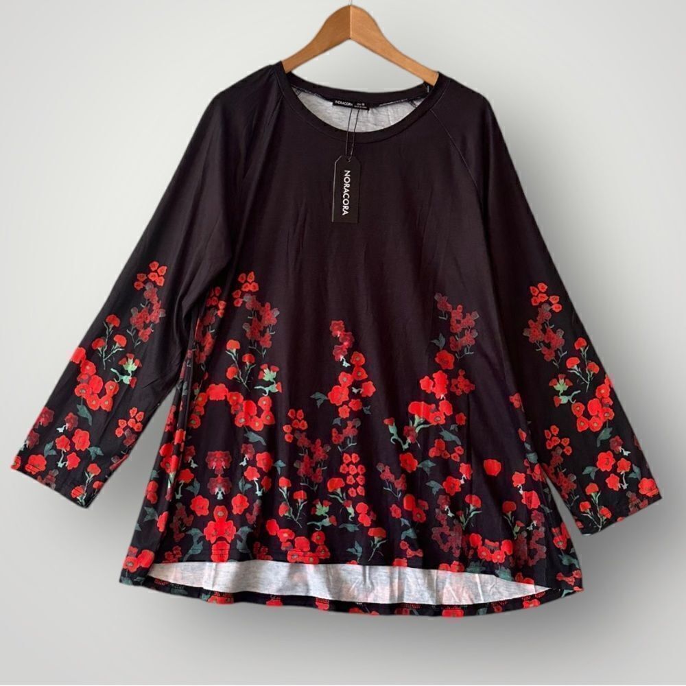 5 for $40 NWT Noracora Floral Top Blouse Shirt Women Size M